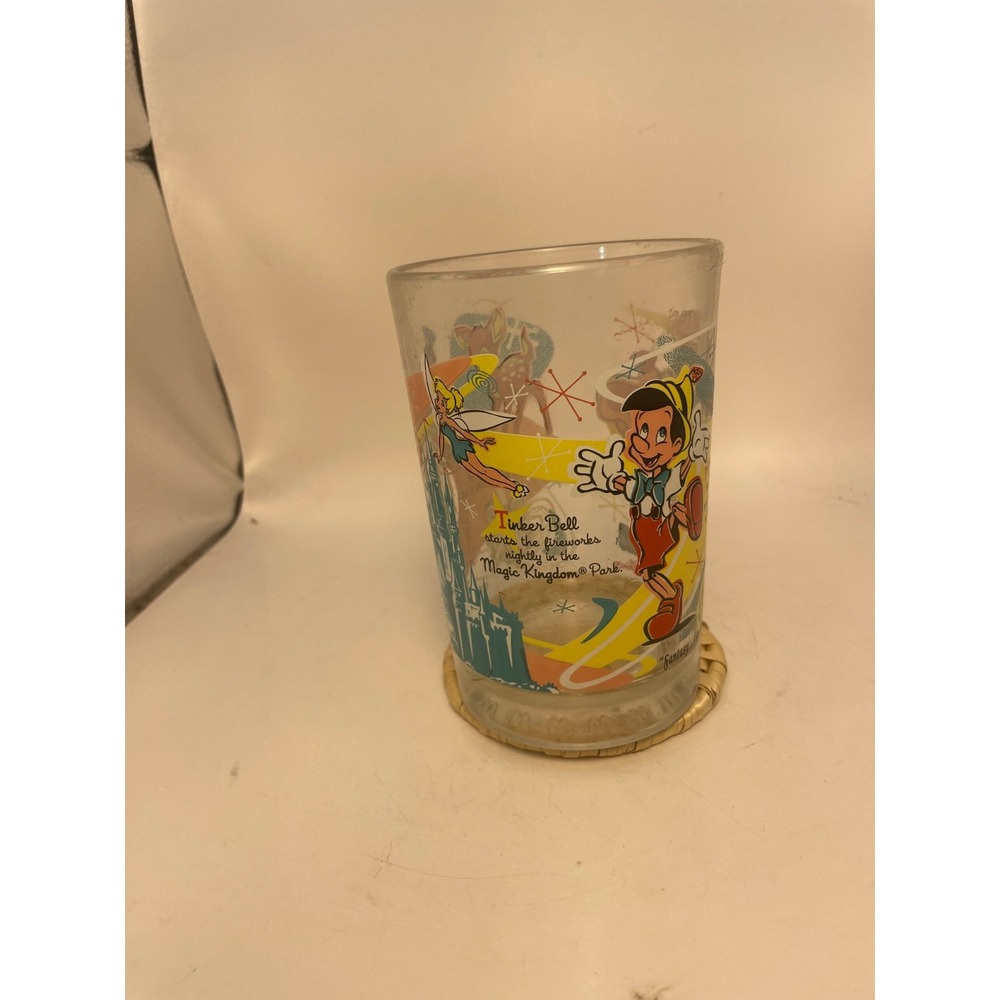 Walt Disney World 100 Years of Magic Pinocchio McDonalds Glass Vintage